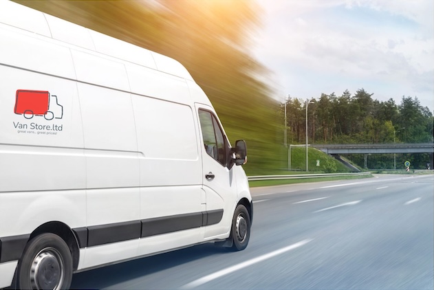 Van store used van on motorway