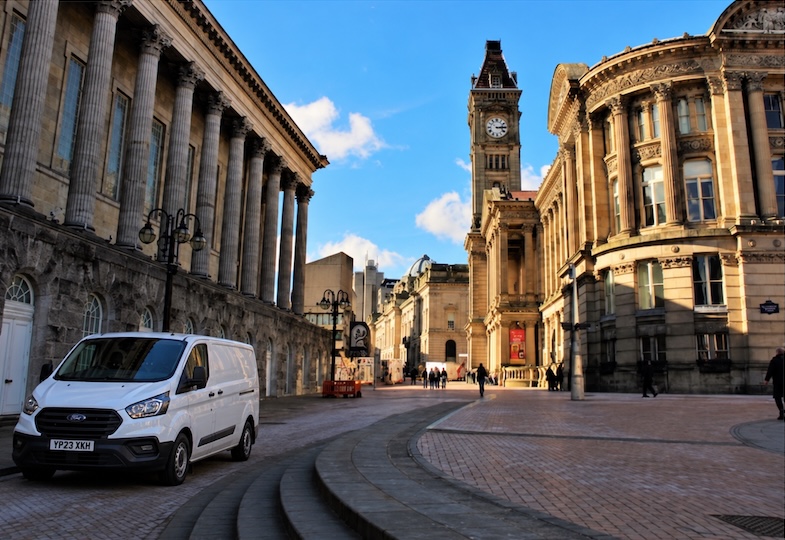 Van parked in Birmingham city centre
