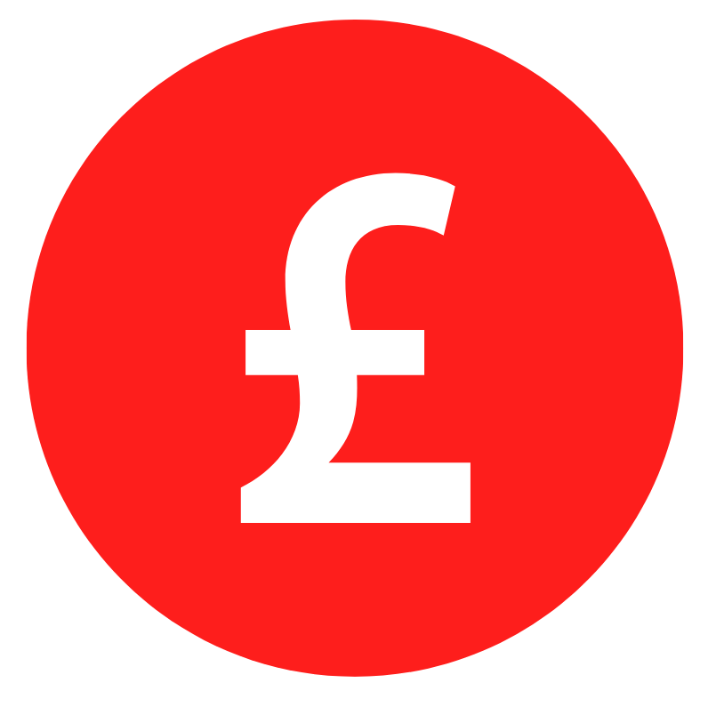 Pound sign icon for finance