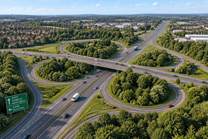 Redditch cloverleaf interchange