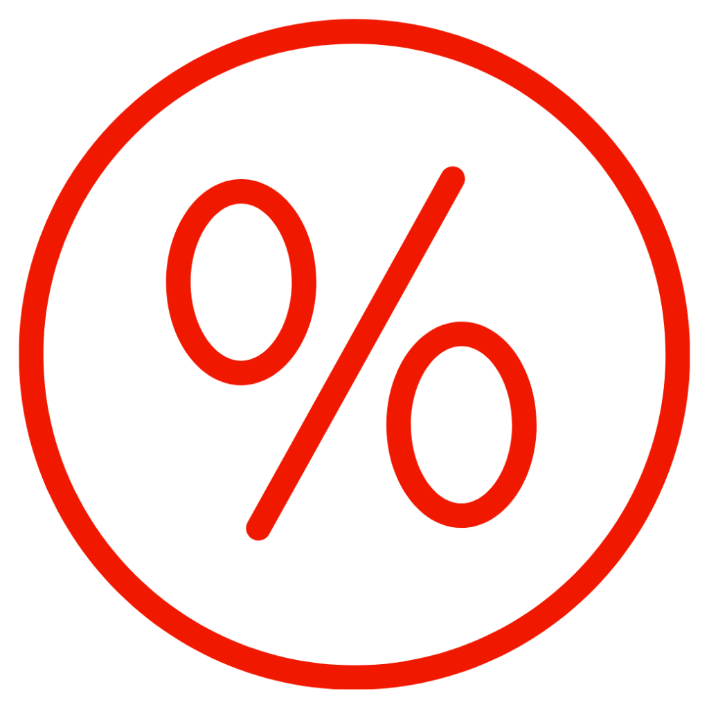 percentage icon circle